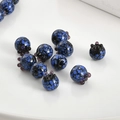 Handmade 3D glass blueberry beads with blue and purple spotted texture for DIY jewelry - 11# Small Blueberry (11.3*11mm)