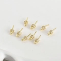 14k Vergoldete Schraubösen mit Zirkonia für DIY Schmuckherstellung und Anhänger Zubehör - 14K Gold-Stil