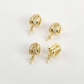 Bélières pour perles en cuivre plaqué or 14k avec zircons pour bijoux DIY - Couleur Or 14K