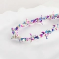 Macro view of starfish beads with blue and purple oil painting style for DIY jewelry - Blue Purple Starfish
