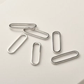 Set of six 14k gold plated silver safety pin chain links for DIY jewelry making - 12# White K Pin Ring (Approx 6*20mm)