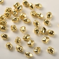 Vista detallada de cuentas espaciadoras irregulares bañadas en oro para joyería DIY - 1# Oro 14K Cuenta Espaciadora Irregular Pequeña (Aprox. 6.6*4.8mm Agujero 0.5mm)
