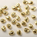 Detalle de cuentas espaciadoras irregulares bañadas en oro de 14k con textura de lava DIY - 3# Oro 14K Cuenta Espaciadora Irregular Grande (Aprox. 8.7*7.3mm Agujero 0.5mm)