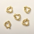 Detailansicht der 14k vergoldeten Schlangenanhänger mit Zirkonia für die Schmuckherstellung - 14k Gold Zusammengerollte Schlange
