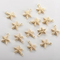 Macro-opname van 18k gouden zeester bedeltjes met getextureerd oppervlak voor DIY - 13# Zeester (Ong. 12.6*9mm)