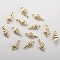 18k vergulde schelpbedels voor het zelf maken van oceaan sieraden en accessoires - 10# Dubbele Wulk (Ong. 15.7*8mm)