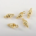 Pendentifs conques marins dorés à l'or 14 carats pour création de bijoux DIY - Coquillage Spiral Plaqué Or 14K (12*4.6mm)