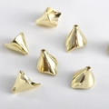 Embouts coniques polis plaqués or 14 carats pour création de bijoux et artisanat - Calotte Lisse Or 14K (K-61)