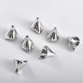 Lot de calottes de perles argentées en forme de cloche pour la création de bijoux DIY - Calotte Lisse Argent (K-61)