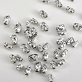 Detailed view of silver-plated spiral water wave rice beads for DIY jewelry making - Approx 5x3mm / Silver