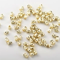 Detailed view of 14k gold-plated cylinder spacer beads for handmade jewelry DIY - Style B / 10 Pieces (5.1*3.7mm) / 14K Gold