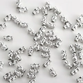 Macro shot of 14k gold plated textured cylindrical spacer beads for DIY jewelry making - Style A / 10 Pieces (5.6*3.4mm) / Silver