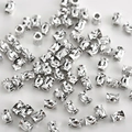 Macro detail of polished 14k gold plated vase-shaped spacer beads for DIY jewelry making - Style B / 10 Pieces (5.1*3.7mm) / Silver