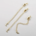 Set di tre catene estensibili placcate in oro 14k con chiusure a moschettone e ciondoli luna - Oro 14K Luna