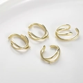 Detail van 4 stuks 14k vergulde oormanchet haken voor DIY sieraden maken projecten - Ster Oorklem Clip (H-008) / 1 Stuk (Ongeveer 24.3*16.8mm) / Goud