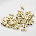 Dettaglio di perline tubolari rigate placcate oro 14k per la creazione di gioielli fai da te - Oro 14K Tubo Lungo Pizzo (Circa 10*2.9mm Foro 1.6mm)