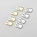 Detailed engraving on gold and silver rectangle charms for DIY jewelry accessories - 12.6*7.1mm / 14k Gold Wide Rectangle Tag