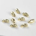 Perle geometriche irregolari placcate in oro 14k per la creazione di gioielli - Perlina Irregolare Oro 14k