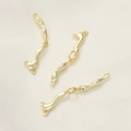 Set di connettori per gioielli ondulati placcati oro 14k per bracciali e collane fai da te - Set di Connessione Corno Oro 14K / 1 set