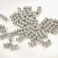 Cuentas espaciadoras de cobre chapado en oro de 14k para crear collares y pulseras de bricolaje - Cuenta de Linterna Grande de Tres Capas (Blanco K 16#)
