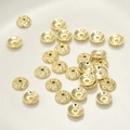 Dettaglio di perline a fiocco di neve placcate oro 14K con marchio S925 per gioielli fai da te - Style I Bead Cap / circa 7,6 mm / Oro 14K