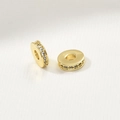 Detail von 18k vergoldeten Zwischenperlen mit Zirkon für DIY Schmuckherstellung - 17# Kleiner Zirkonia Abstandsperle