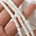 Natuurlijke witte schelp kralen 3x5mm voor DIY handgemaakte armbanden en kettingen - Witte Abacus Kraal / 3x5mm