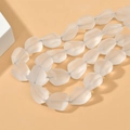Matte white irregular crystal stone beads for DIY handmade jewelry and necklaces - White Matte Irregular (11#)