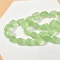 Macro shot of matte light green irregular stone beads with a frosted texture for DIY jewelry - Light Green Matte Irregular (13#)
