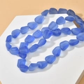 Perle in pietra irregolare blu scuro opaco per la creazione di gioielli fai-da-te - Blu Reale Satinato Irregolare (15#)