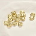 Perle barocche irregolari placcate oro 14k con texture lavica per gioielli fai-da-te - Piccolo / Oro