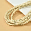 Vue détaillée de perles de résine ondulées crème pour la création de bijoux DIY - Style de Disque Ondulé (7#)