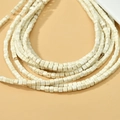 Vue rapprochée de perles carrées en turquoise blanche avec texture naturelle pour bijoux DIY - Style Carré(3#)