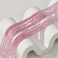 Perline di cristallo rosa occhio di gatto sfaccettate su base artistica per gioielli - 3mm / Rosa