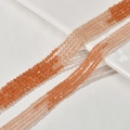 Vista macro de cuentas de cristal ojo de gato facetado de 2-3 mm para joyería DIY - 2mm / Naranja