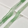 Macro di perle sfaccettate in cristallo occhio di gatto verde per gioielli fai da te - 2mm / Verde