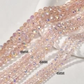 Pink AB coated faceted crystal beads in 4mm, 6mm, and 8mm sizes for DIY jewelry making - 4# AB Color Pink 4MM
