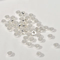 Bulk silver triangle spacer beads for DIY jewelry making with polished metal finish - Triangle Spacer Bead / Silver