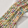 Macro shot of 8mm colorful oil painting style marble texture beads for jewelry making - Candy Color (13#) / 8mm Diameter