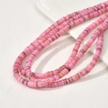 Strands of 6mm pink natural freshwater shell Heishi disc beads for DIY jewelry making - Single Piece / Pink
