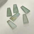 Set di sei ciondoli a trapezio in pietra naturale verde chiaro per creazione di gioielli fai-da-te - Avventurina Verde