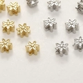 Gold and silver flower spacer beads for DIY jewelry making and handmade accessories - 5# 14k Gold Six-Petal Flower Spacer (Approx 4.7*3.2mm)