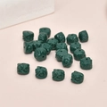 Macro shot of dark green lion dance head craft beads for DIY jewelry making and bracelets - Lion Head Style (16#) / 1 Piece (Approx. 9.5x7.3mm) / Dark Green