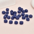 Macro shot of dark blue lion head beads for DIY jewelry with detailed carving - Lion Head Style (18#) / 1 Piece (Approx. 9.5x7.3mm) / Deep Blue