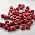 Macro detail of red carved lion head spacer beads with precise holes for DIY jewelry - Lion Head Style (11#) / 1 Piece (Approx. 9.5x7.3mm) / Chinese Red
