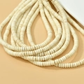 Perles disques en pierre synthétique crème à texture naturelle pour création de bijoux - Style Boulier (4#)