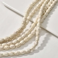Perles ovales en turquoise blanche avec texture marbrée brune pour bijoux DIY - Style Ovale (40#)