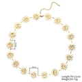 Elegante catena per il corpo a girasole in acciaio inossidabile oro regolabile - Cintura Girasole Spirale - Oro