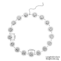 Catenina da vita vintage con sole argento con dimensioni dettagliate e specifiche peso - Cintura Sole - Acciaio