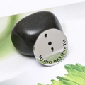 Rundes Edelstahl-Amulett mit Gravur 'My Story Isn't Over Yet' und Semikolon-Herz - Meine Geschichte ist noch nicht zu Ende (AL130)
